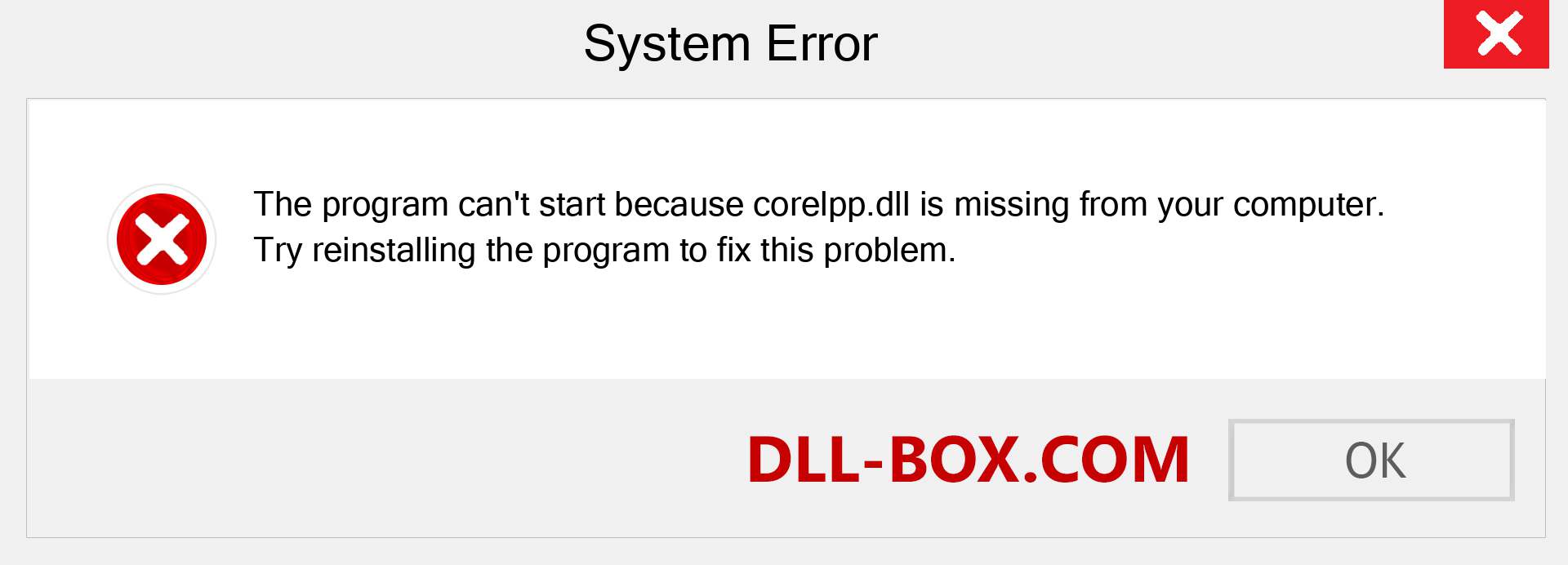 corelpp.dll file is missing?. Download for Windows 7, 8, 10 - Fix  corelpp dll Missing Error on Windows, photos, images